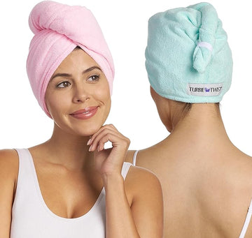 Hair Drying Turban Towel - Pack Of 2