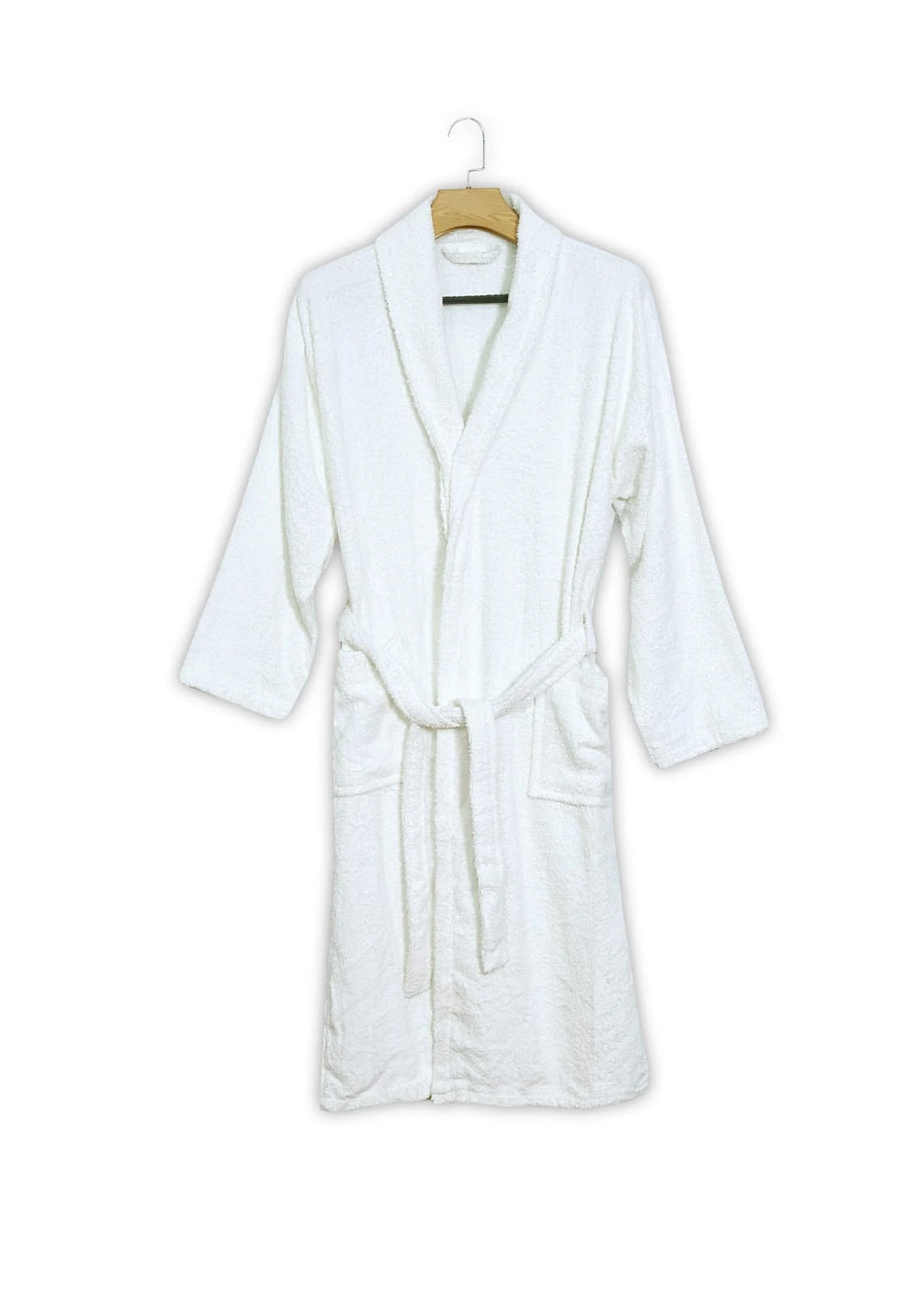Fluffy Bathrobe Set - White