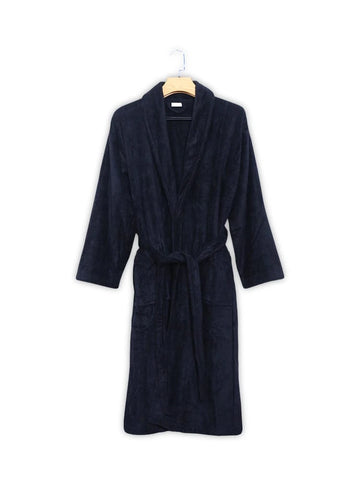 Fluffy Bathrobe Set - Black